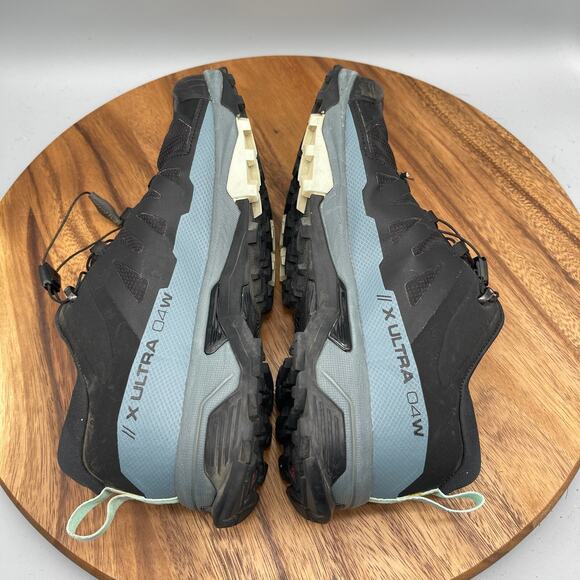 Salomon X Ultra 4 Shoes Womens 8.5 Gore Tex Hiking Black/Stormy Blue Trail - Picture 6 of 9